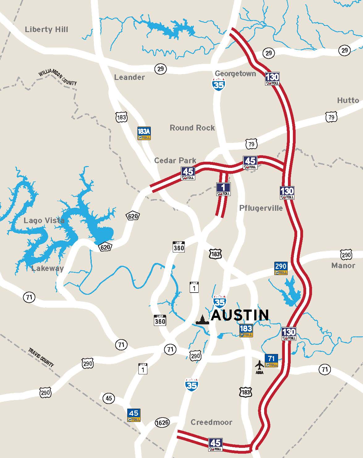 Austin Area Tolls Page | TxTagStore Site